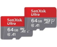 Atminties kortelė SanDisk Ultra Micro SDXC 64 GB + 64 GB 10 klasės UHS-I/U1 A1 kortelė (SDSQUAB-064G-GN6MT)