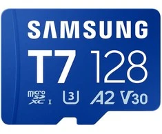 Atminties kortelė SAMSUNG T7 Micro SD Memory Card 128GB for Smartphones Tablets and Handheld Consoles iki 170MB/s Read