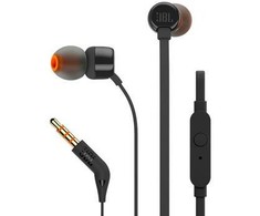 Ausinės JBL T110BLK, laidinės, Juodos