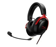 HyperX Cloud III žaidimų ausinės, Juodai raudonos