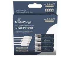 BATTERY RECH. LI-ION AAA 1.5V/500MAH 4P MRBAT160 MEDIARANGE