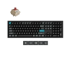 Keychron belaidė klaviatūra Q6 Ultra, Raudoni (Red) jungikliai, Juoda (Q6U-M1)