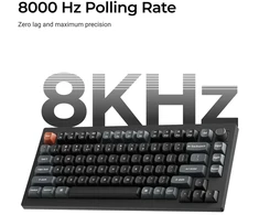 Belaidė mechaninė klaviatūra Keychron V1 Ultra Wireless (V1U-D3) | Hot Swappable | RGB | Rudi (brown) jungikliai