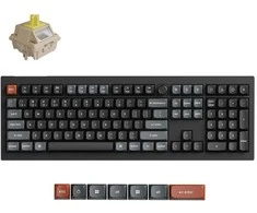 Klaviatūra Keychron V6U-D4 Full Size Silk POM Banana Switch Juodas