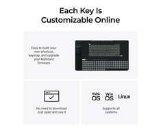Belaidė mechaninė klaviatūra Keychron K1 QMK, TKL, RGB, Bluetooth 5.2 / USB-C, EN (K1X-H3) | 6 versija