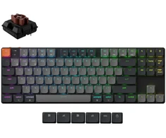 Belaidė mechaninė klaviatūra Keychron K1 QMK, TKL, RGB, Bluetooth 5.2 / USB-C, EN (K1X-H3) | 6 versija