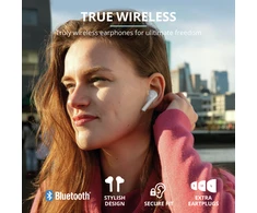 Belaidės TWS ausinės Trust Nika Touch Bluetooth, Baltos, 23705
