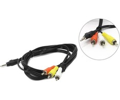 GARSO KABELIS 3,5 MM 4 PIN Į 3RCA/AV 2M CCA-4P2R-2M GEMBIRD