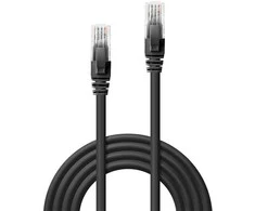 Tinklo Kabelis - LINDY Cat.6 U/UTP Tinklo Kabelis, RJ45, M/M, 250MHz, 0.5 m, Juodas