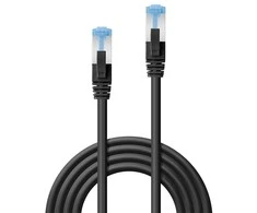 Tinklo Kabelis - LINDY Cat.6A S/FTP LSZH Tinklo Kabelis, RJ45, M/M, 500MHz, 1 m, Juodas