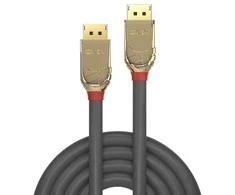 DisplayPort kabelis - LINDY Gold Line DisplayPort 1.4 kabelis, M/M, 2 m, Pilkas