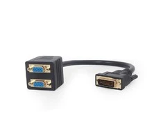 „Gembird“ DVI skirstytuvas su 2 VGA jungtimis, perjungiančiomis DVI į VGA, 0,3 m