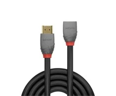 HDMI Prailginimo Laidas - LINDY Anthra Line HDMI M/F, Didelės Spartos, 4096x2160@60Hz, 1 m, Juodas