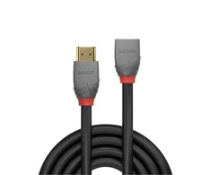 HDMI Prailginimo Laidas - LINDY Anthra Line HDMI M/F, Didelės Spartos, 4096x2160@60Hz, 2 m, Juodas