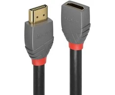 HDMI Kabelis - Lindy Anthra Line 3 m HDMI Ilgintuvas 18 Gbps 4096×2160 60 Hz 4:4:4 8 bitai Juodas