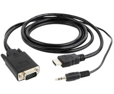 CABLE HDMI TO VGA +3.5MM/3M A-HDMI-VGA-03-10 GEMBIRD