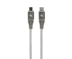 Gembird Cablexpert | Aukščiausios kokybės medvilninis pintas USB C tipo į micro USB įkrovimo ir duomenų perdavimo laidas, 1,5 m | CC-USB2B-CMMBM-1.5M