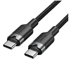 Vention USB-C to C cable, braided, 3A, 480Mbps, 60W, 1m, WH