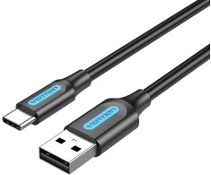 Įkrovimo laidas nuo USB 2.0 iki USB-C Vention COKBF 1m (juodas)