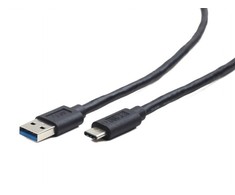 Laidas GEMBIRD USB 3.0 type C(AM/CM) 0.1m, juodas