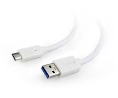 GEMBIRD CCP-USB3-AMCM-1M-W USB 3.0 kabelis į USB C tipo AM/CM 1m baltas