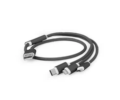 GEMBIRD CC-USB2-AM31-1M Gembird USB įkrovimo kombinuotas 3 viename laidas, juodas, 1m