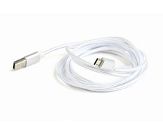 Gembird „Cablexpert“ medvilninis pintas „Micro-USB“ laidas su metalinėmis jungtimis, 1,8 m, sidabrino spalvos, lizdinėje plokštelėje | „Cablexpert“
