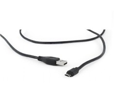 GEMBIRD CCB-USB2-AMmDM-6 Gembird dvipusis Micro-USB į USB 2.0 AM kabelis, 1.8 m, juodas, lizdinė pakuotė