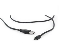 GEMBIRD CCB-USB2-AMmDM-6 Gembird dvipusis Micro-USB į USB 2.0 AM kabelis, 1.8 m, juodas, lizdinė pakuotė