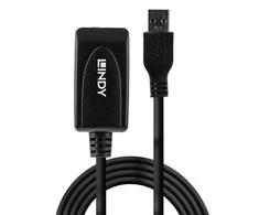 USB Prailginimo Laidas - LINDY USB 3.0 Aktyvus Prailginimo Laidas Type M/F, 5 m, Juodas