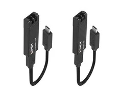 USB Prailgintuvas - LINDY Pluoštinis USB 3.2 Type C Prailgintuvas, 100m, 10Gbps, 5VDC, 2A, Juodas