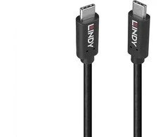 USB kabelis - Lindy 0.5m USB 3.2 Type C 20Gbps 100W PD perdirbtas TPE