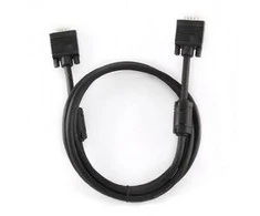 „Gembird CC-PPVGA-10M-B Premium VGA HD15M/HD15M“ dvigubai ekranuotas su 2 ferito šerdimis, 10M | Cablexpert