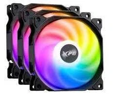XPG (ADATA) XPG Vento 120 ARGB PWM ventiliatorius, juodas, 3 vnt. pakuotėje (VENTO120ARGBPWM3C-BKCWW)
