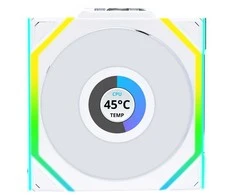 Lian Li UNI FAN SL Wireless LCD wentylator, ARGB, PWM, Trójpak su kontrolerem - Reverse Blade, 120 mm, balta