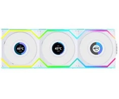 Lian Li UNI FAN SL Wireless ARGB PWM korpuso ventiliatorius, 3er-Pack su valdikliu- 120 mm, baltos spalvos