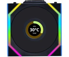 Lian Li UNI FAN SL Wireless LCD korpuso ventiliatorius, ARGB, PWM – 120 mm, juodos spalvos