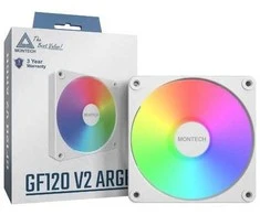 Ventiliatorius Montech GF120 V2 ARGB PWM Baltas 120mm Ventiliatorius
