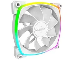 Ventiliatorius Montech RX120 ARGB PWM atvirkštinio balto 120 mm ventiliatorių komplektas (3 vnt.)
