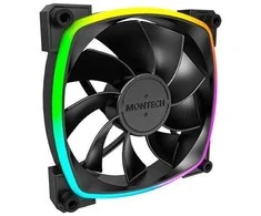 Montech ventiliatorius RX120 ARGB PWM atvirkštinio juodo 120 mm ventiliatorių komplektas (3 vnt.)