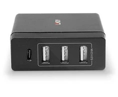 Įkroviklis - LINDY 4 Port USB Type C &amp; A Smart Charger 72W Power Delivery