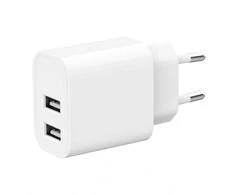 Gembird 2xUSB-A 5V 2.4 A balta