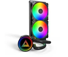 „Montech LightFlow ARGB 240“ juodo vandens aušinimo AIO rinkinys