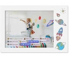 Ramka cyfrowa InLine DIGITAL PHOTO FRAME DOODLE 9/Baltas FF0901SA-WE01 MYFIRST