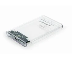 GEMBIRD EE2-U3S9-6 Gembird HDD/SSD korpusas, skirtas 2,5 SATA - USB 3.0, 9,5 mm, skaidrus plastikas