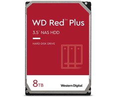 HDD WESTERN DIGITAL Raudona Plus 8TB SATA 256 MB 5640 rpm 3,5" WD80EFPX