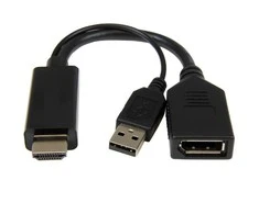 GEMBIRD A-HDMIM-DPF-01 aktyvus 4K HDMI į DisplayPort adapteris, juodas