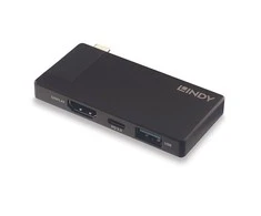 USB-C dokų stotis - LINDY DST-Micro 4K HDMI, 100W PD, USB 3.2 Gen 1