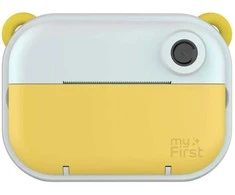 „myFirst Camera Insta Wi“ momentinis fotoaparatas vaikams su spausdintuvu ir etikečių spausdinimu, 2,4 colio IPS ekranas, dvigubas 12 MP objektyvas (geltonas)