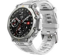 Išmanusis laikrodis Amazfit T-Rex 3, Nerudijančio plieno korpusas su pilkos spalvos silikoniniu dirželiu